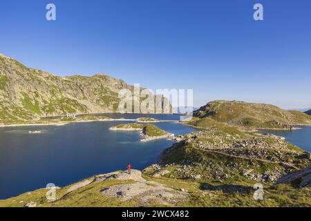 Francia, Isere, (38) massiccio di Belledonne, GR 738, escursione intorno ai 7 laghi di Laux Foto Stock