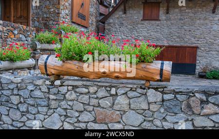 Garos Town, la Valle dell'Aran, Spagna, Europa Foto Stock