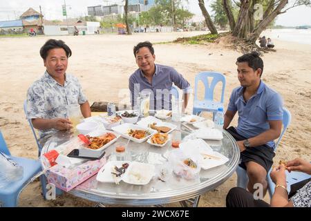 Cambogia, Sihanoukville, momenti di relax sulla spiaggia Foto Stock