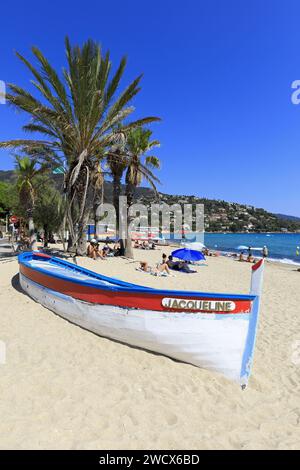 Francia, Var, le Lavandou, Saint Clair Beach Foto Stock