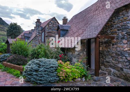 Garos Town, la Valle dell'Aran, Spagna, Europa Foto Stock