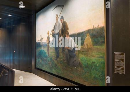 Francia, Mosella, Gravelotte, Museo della Guerra del 1870 e dell'annessione, in Lorena, campo di battaglia di Servigny di Albert Bettanier Foto Stock