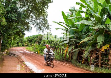 Cambogia, Kampong Phluk, inondazioni causate da forti piogge Foto Stock