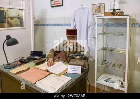 Francia, Mosella, Veckring, lavoro di Hackenberg, fortificazione parte della linea Maginot, dottore Foto Stock