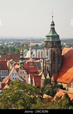 Chiesa della Vergine Maria - Marienkirche a Pirna. Stato della Sassonia. Germania Foto Stock