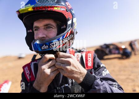 DE SOULTRAIT Xavier (fra), Sebastien Loeb Racing - Bardahl Team, Polaris RZR Pro R, FIA SSV, ritratto durante la fase 10 della Dakar 2024 il 17 gennaio 2024 nei pressi di al Ula, Arabia Saudita Foto Stock