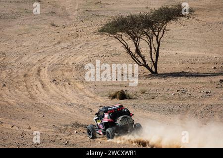 411 DE SOULTRAIT Xavier (fra), COFANO Martin (fra), Sebastien Loeb Racing - Bardahl Team, Polaris RZR Pro R, FIA SSV, azione durante la 10a fase della Dakar 2024 il 17 gennaio 2024 nei pressi di al Ula, Arabia Saudita Foto Stock