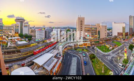 Toyota-shi City, Aichi, Japan Cityscape all'alba. Foto Stock