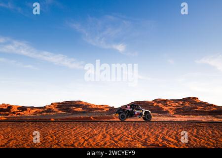 405 VAYSSADE Florent (fra), REY Nicolas (fra), Sebastien Loeb Racing - Bardahl Team, Polaris RZR Pro R, FIA SSV, azione durante la fase 10 della Dakar 2024 il 17 gennaio 2024 nei pressi di al Ula, Arabia Saudita Foto Stock