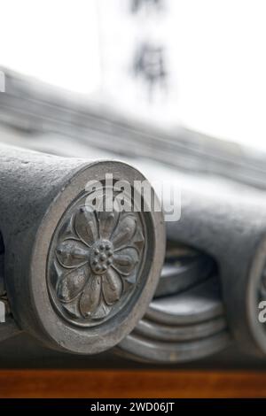 Tempio Shitennoji e Pagoda a cinque piani a Osaka, Giappone Foto Stock