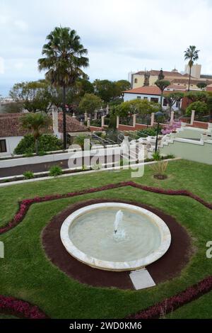 La Jardín del Marquesado de la Quinta Roja del XVIII secolo, o Victoria Gardens, a la Oratova, Tenerife, Isole Caranarie, Spagna, Europa. Foto Stock