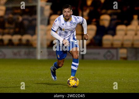 Ellis Iandolo of Colchester United - Colchester United / Salford City, Sky Bet League Two, JobServe Community Stadium, Colchester, Regno Unito - 22 dicembre 2023 solo per uso editoriale - si applicano restrizioni DataCo Foto Stock