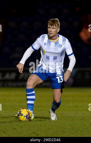 Cameron McGeehan di Colchester United - Colchester United contro Salford City, Sky Bet League Two, JobServe Community Stadium, Colchester, Regno Unito - 22 dicembre 2023 solo per uso editoriale - si applicano restrizioni DataCo Foto Stock