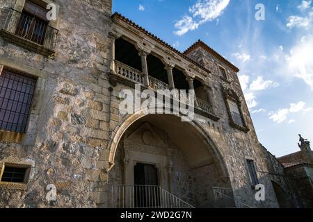 Palacio de Juan Orellana Pizarro a Trujillo, Estremadura, Spagna Foto Stock