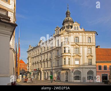 Vista sulla piazza del castello di Maribor. Slovenia Foto Stock