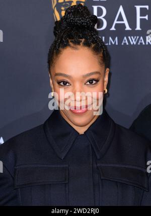 Londra, Regno Unito. 18 gennaio 2024. Naomi Ackie all'annuncio delle nomination agli EE BAFTA Film Awards, Londra. Credito: Doug Peters/EMPICS/Alamy Live News Foto Stock