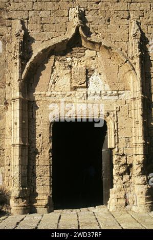 Ingresso della Torre del Homenaje all'interno della Alcazaba di Almeria - Spagna Foto Stock