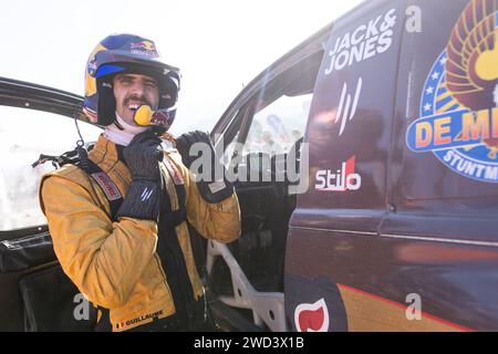 DE MEVIUS Guillaume (bel), Overdrive Racing, Toyota Hilux, FIA Ultimate, ritratto durante la fase 11 della Dakar 2024 del 18 gennaio 2024 tra al Ula e Yanbu, Arabia Saudita - foto Julien Delfosse / DPPI Foto Stock