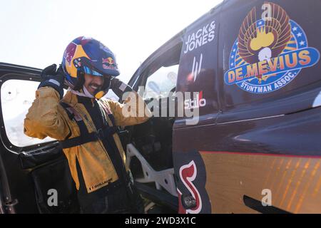 DE MEVIUS Guillaume (bel), Overdrive Racing, Toyota Hilux, FIA Ultimate, ritratto durante la fase 11 della Dakar 2024 del 18 gennaio 2024 tra al Ula e Yanbu, Arabia Saudita - foto Julien Delfosse / DPPI Foto Stock