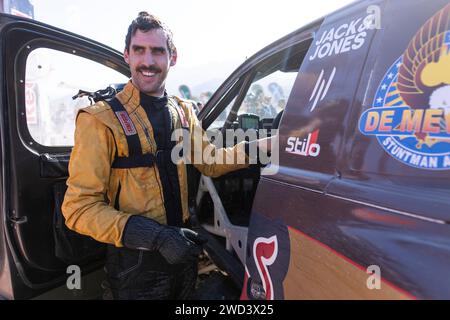 DE MEVIUS Guillaume (bel), Overdrive Racing, Toyota Hilux, FIA Ultimate, ritratto durante la fase 11 della Dakar 2024 del 18 gennaio 2024 tra al Ula e Yanbu, Arabia Saudita - foto Julien Delfosse / DPPI Foto Stock