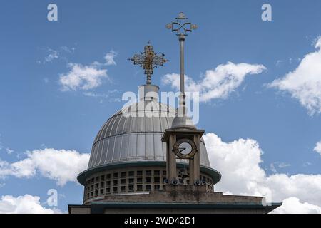 Chiesa di Debre Libanos. L'imperatore Haile Selassie ricostruì la chiesa in questo luogo sacro. La chiesa originale in questo luogo risale al dodicesimo. Foto Stock