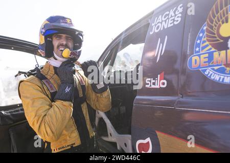 DE MEVIUS Guillaume (bel), Overdrive Racing, Toyota Hilux, FIA Ultimate, ritratto durante la fase 11 della Dakar 2024 del 18 gennaio 2024 tra al Ula e Yanbu, Arabia Saudita Foto Stock