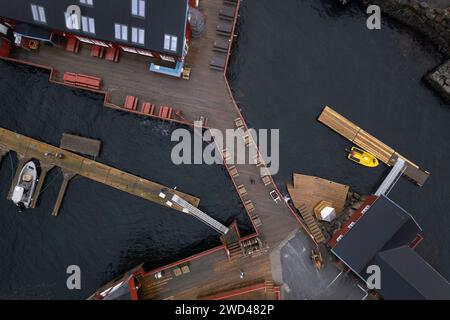 Vista aerea della città norvegese Foto Stock