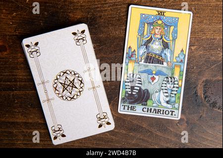 La carta classica del ponte Rider Waite Foto Stock