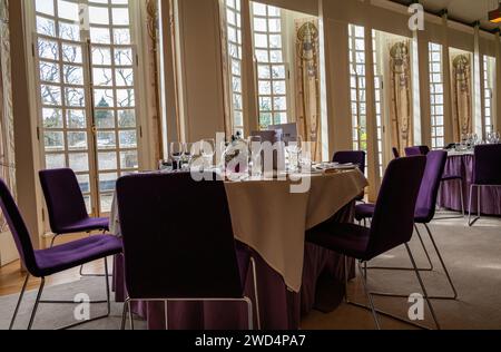 All'interno della Charles Rennie Mackintosh House for an Art Lover, Ballahoustone Park, Glasgow, Scozia. Foto Stock