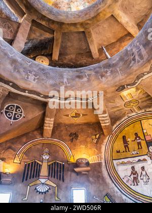 Interno, Desert View Watchtower, Grand Canyon National Park, Arizona. Foto Stock