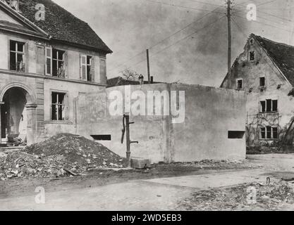 Nido di mitragliatrici tedesche, Bernwiller, Alsazia durante la prima guerra mondiale Foto Stock