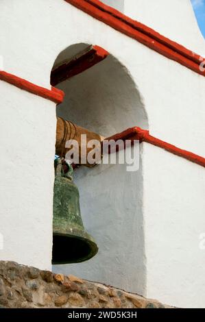 La missione campana, la Missione di San Antonio de Pala, Pala Indian Reservation, California Foto Stock