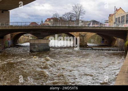 Alluvione a Dresda, Dresda, Sassonia, Germania Foto Stock