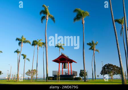 Campana dell'amicizia giapponese, Shelter Island Shoreland Park, San Diego, California Foto Stock