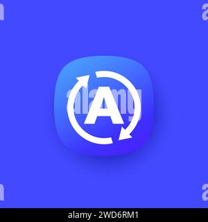 icona modalità automatica, progettazione vettoriale Illustrazione Vettoriale