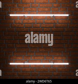 Linee di luce al neon multicolore astratte. illustrazione 3d. Foto Stock