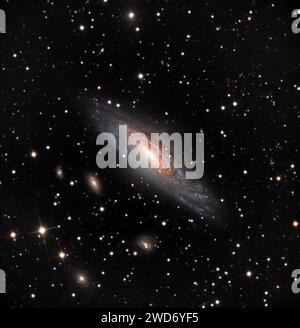 Gruppo di galassie Deer Licck (NGC7331, NGC7335, NGC7336, NGC7337 e NGC7340) nella costellazione Pegasus. Foto Stock