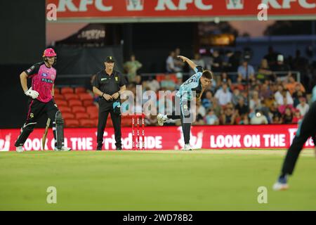 Gold Coast, Australia. 19 gennaio 2024. Azione durante la partita della Big Bash League tra Brisbane Heat e Sydney Sixers all'Heritage Bank Stadium. Credito: Matthew Starling / Alamy Live News Foto Stock