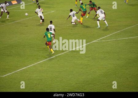Giocatori di football AFCON 23 in Costa d'Avorio Foto Stock