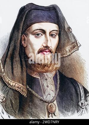 Heinrich IV (1367-1413), König von England ab 1399, erster lancastrischer König von England, Sohn von John of Gaunt, Historisch, digital restaurierte Reproduktion von einer Vorlage aus dem 19. Jahrhundert, data record non indicata Foto Stock