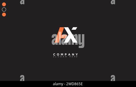 AX lettere alfabetiche iniziali logo monogramma Illustrazione Vettoriale