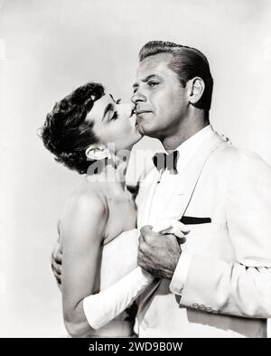 Audrey Hepburn e William Holden, foto stampa per Sabrina (1954) Foto Stock