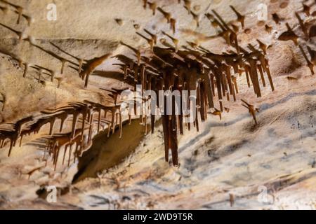 Formazioni rocciose all'interno delle grotte di Lehman nel Great Basin National Park, Nevada Foto Stock