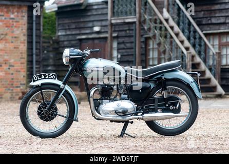 1955 Triumph Tiger T100 moto classica da 500 cc Foto Stock