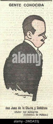 1925-02-14, El Imparcial, gente conocida, Juan de la Cierva y Codorniu, Pellicer. Foto Stock