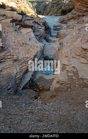 Fotografia di Ernst Tinaja ed è una geologia molto bella. Big Bend National Park, Texas, Stati Uniti. Foto Stock