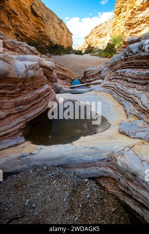 Fotografia di Ernst Tinaja ed è una geologia molto bella. Big Bend National Park, Texas, Stati Uniti. Foto Stock