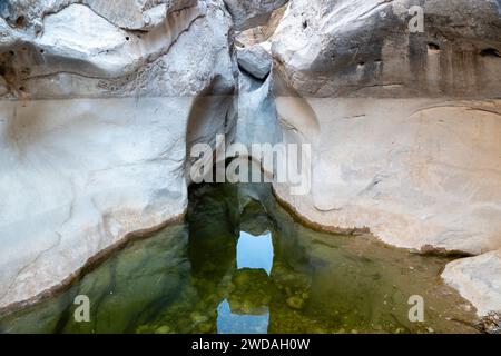 Fotografia di Ernst Tinaja ed è una geologia molto bella. Big Bend National Park, Texas, Stati Uniti. Foto Stock