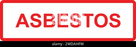 icona di avvertenza pericolo amianto disegno illustrativo vettoriale Illustrazione Vettoriale