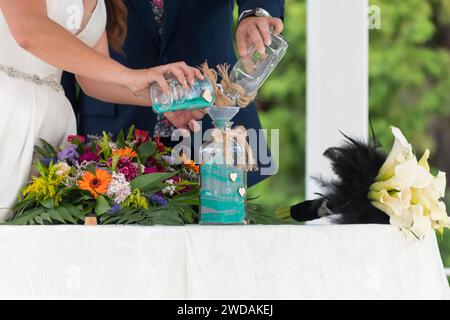 dettaglio simbolico della sposa e dello sposo Foto Stock